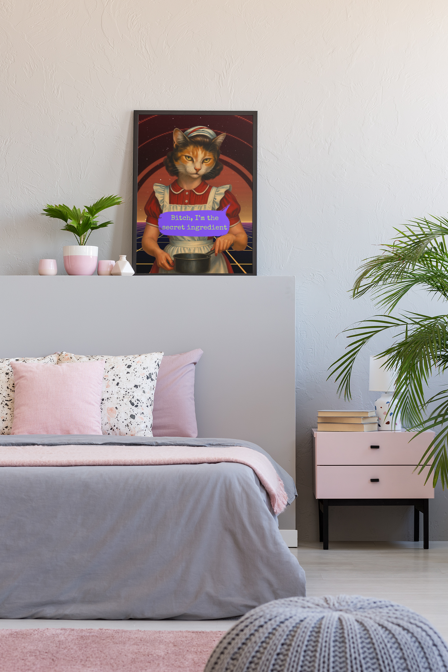 Framed Feminist Poster Bitch I’m the Secret Ingredient Quote Art