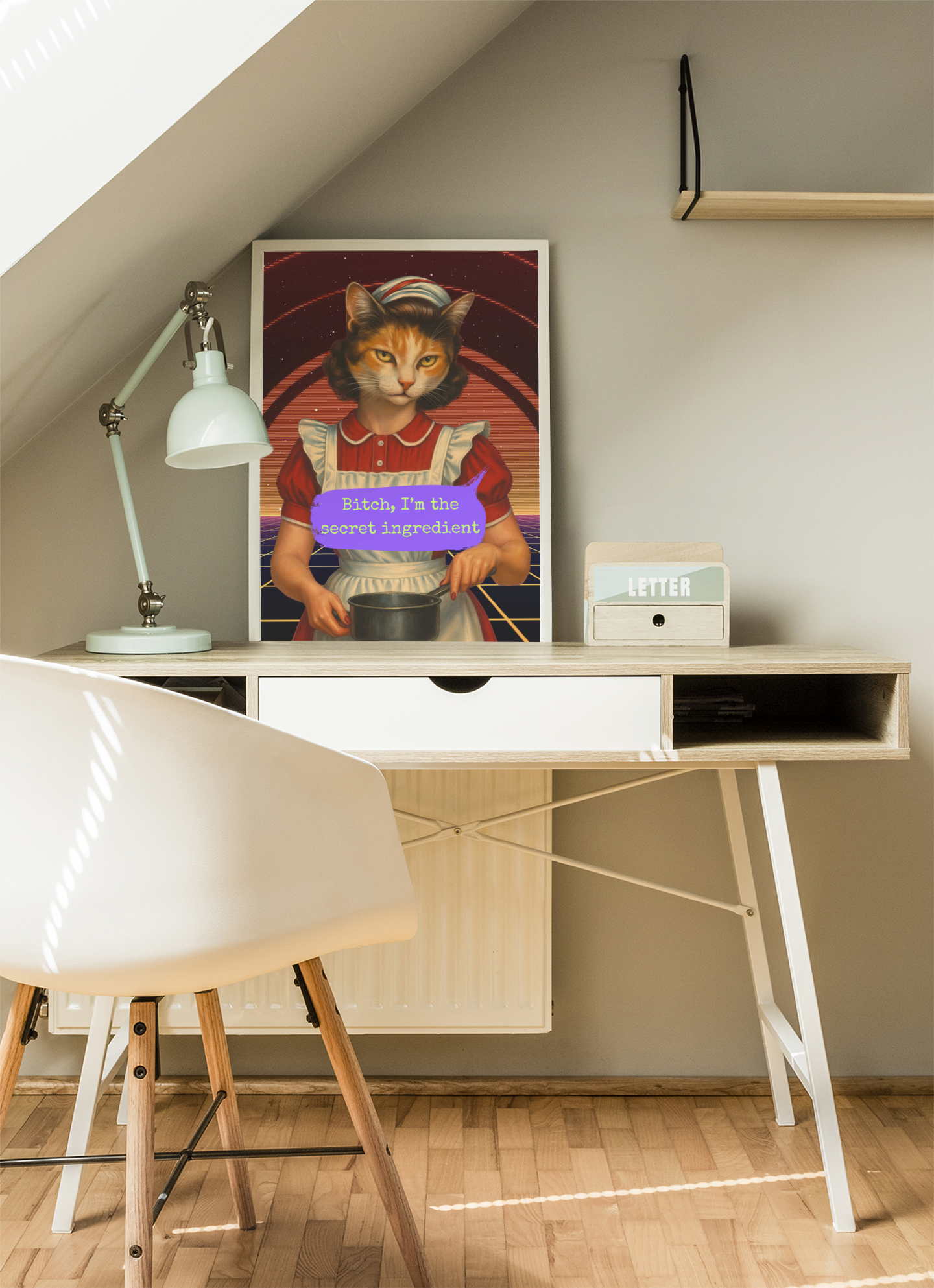 Framed Feminist Poster Bitch I’m the Secret Ingredient Quote Art