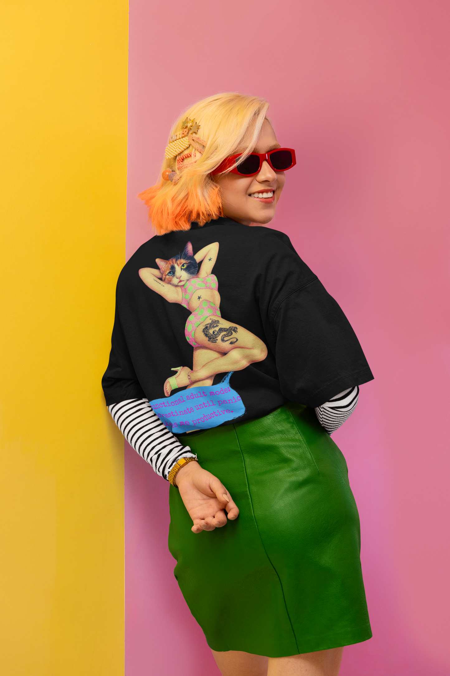 Sarcastic Oversized T Shirt Dark Humor Procrastination Feminist