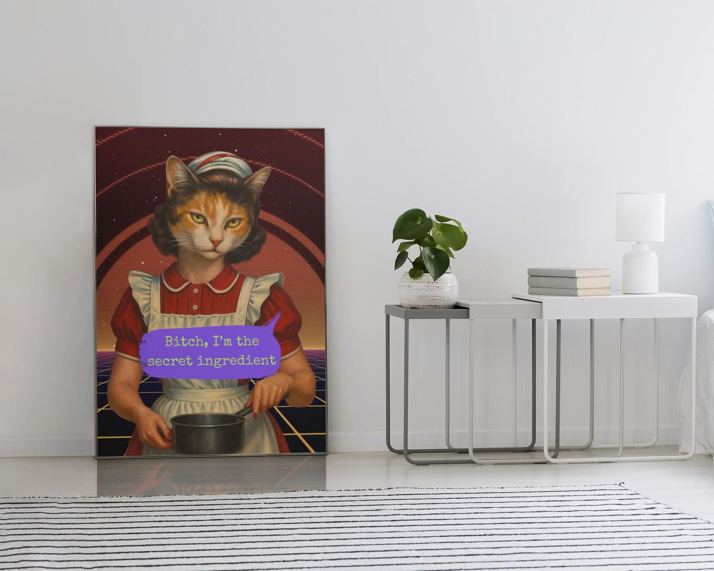 Framed Feminist Poster Bitch I’m the Secret Ingredient Quote Art