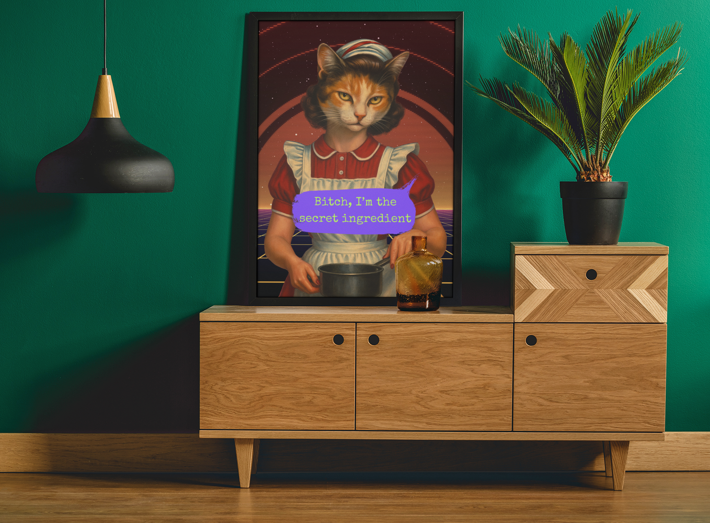 Framed Feminist Poster Bitch I’m the Secret Ingredient Quote Art