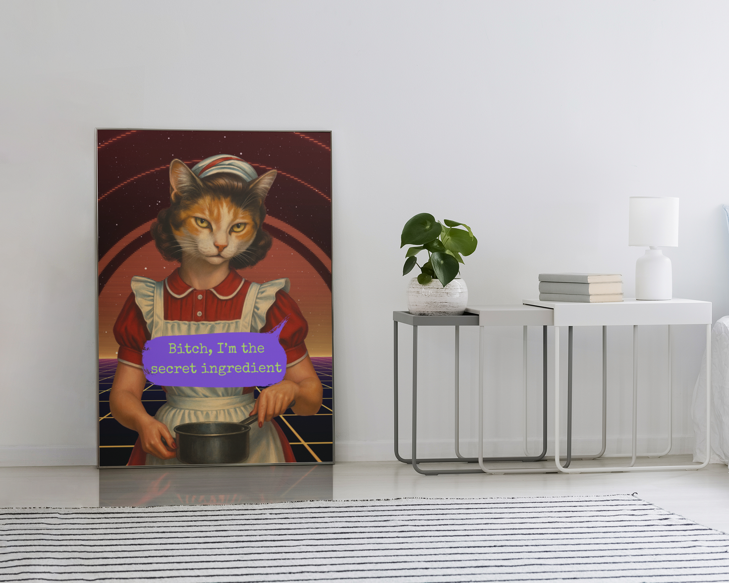 Framed Feminist Poster Bitch I’m the Secret Ingredient Quote Art