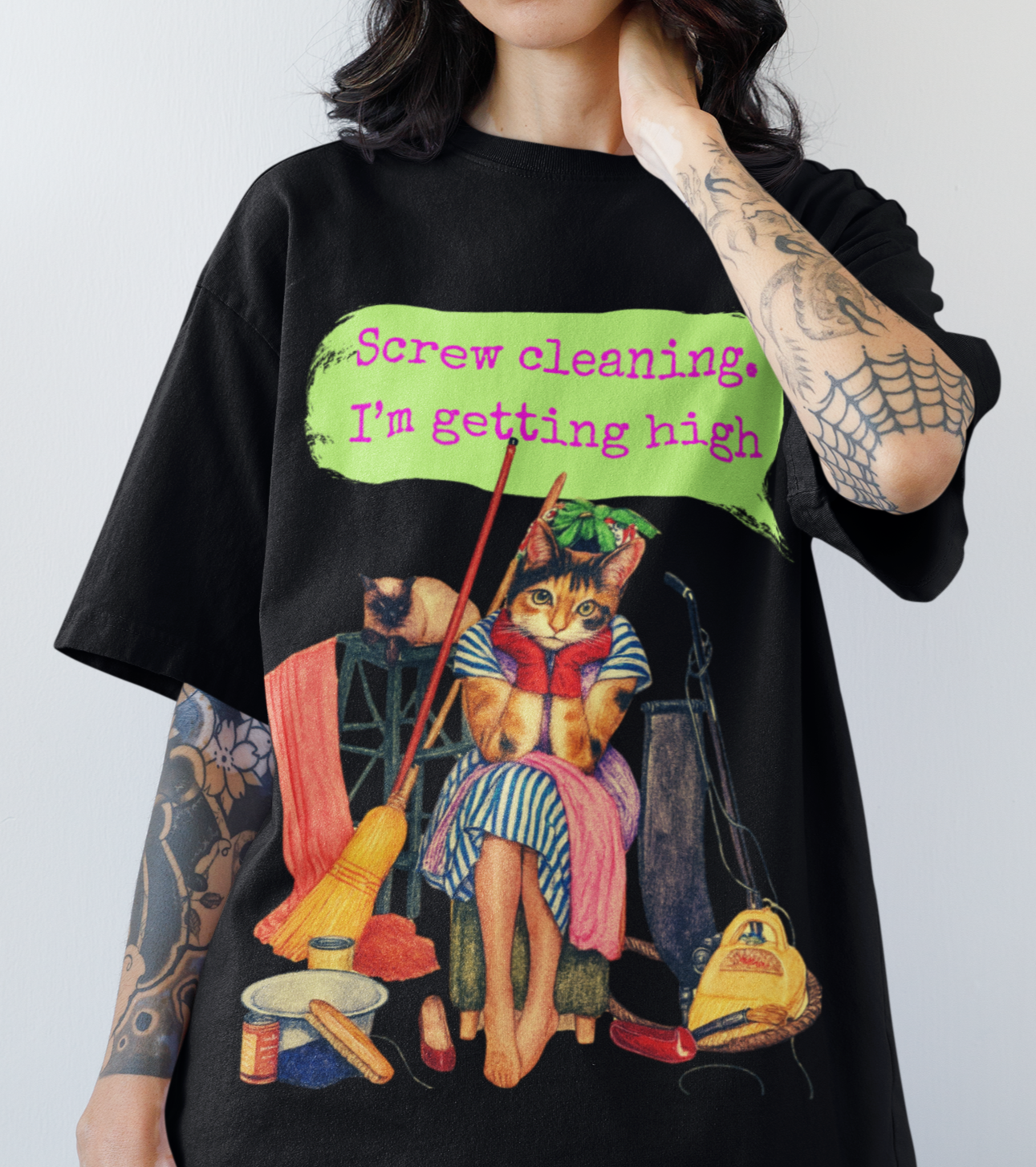 Dark Humor T Shirt Oversized Sarcastic Feminist Artwork