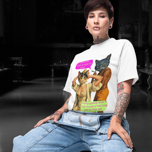 Oversized Sarcastic T Shirt Unique Dark Humor Feminist Art