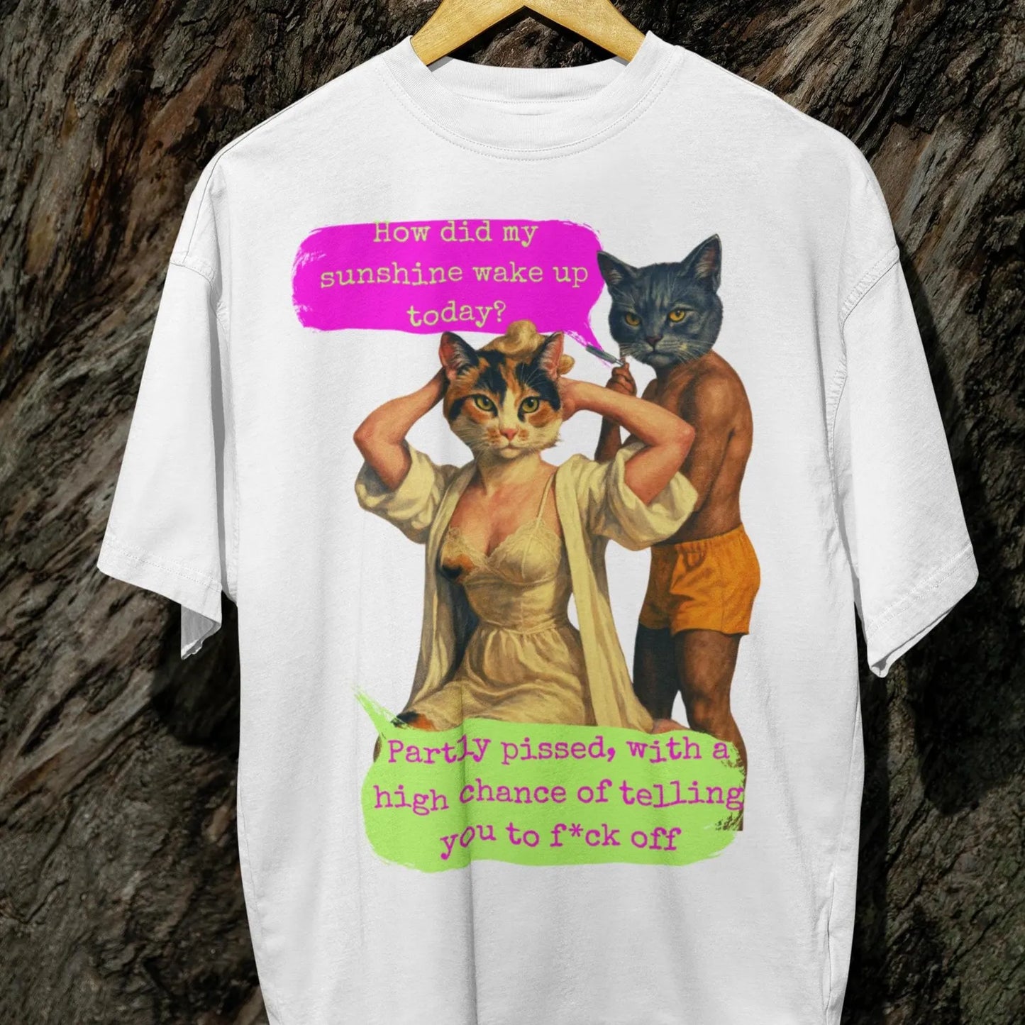 Oversized Sarcastic T Shirt Unique Dark Humor Feminist Art