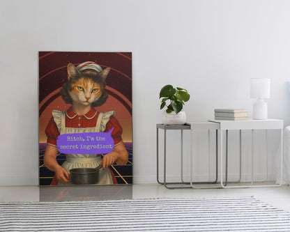 Framed Feminist Poster Bitch I’m the Secret Ingredient Quote Art