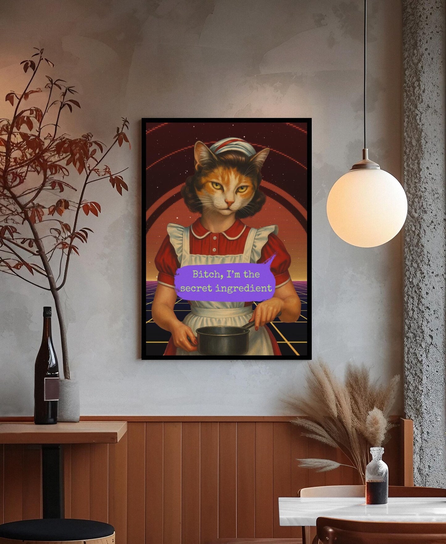 Framed Feminist Poster Bitch I’m the Secret Ingredient Quote Art