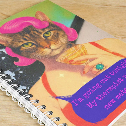 Notebook Spiral Sarcastic Cat Quote: I'M GOING OUT TO NIGHT