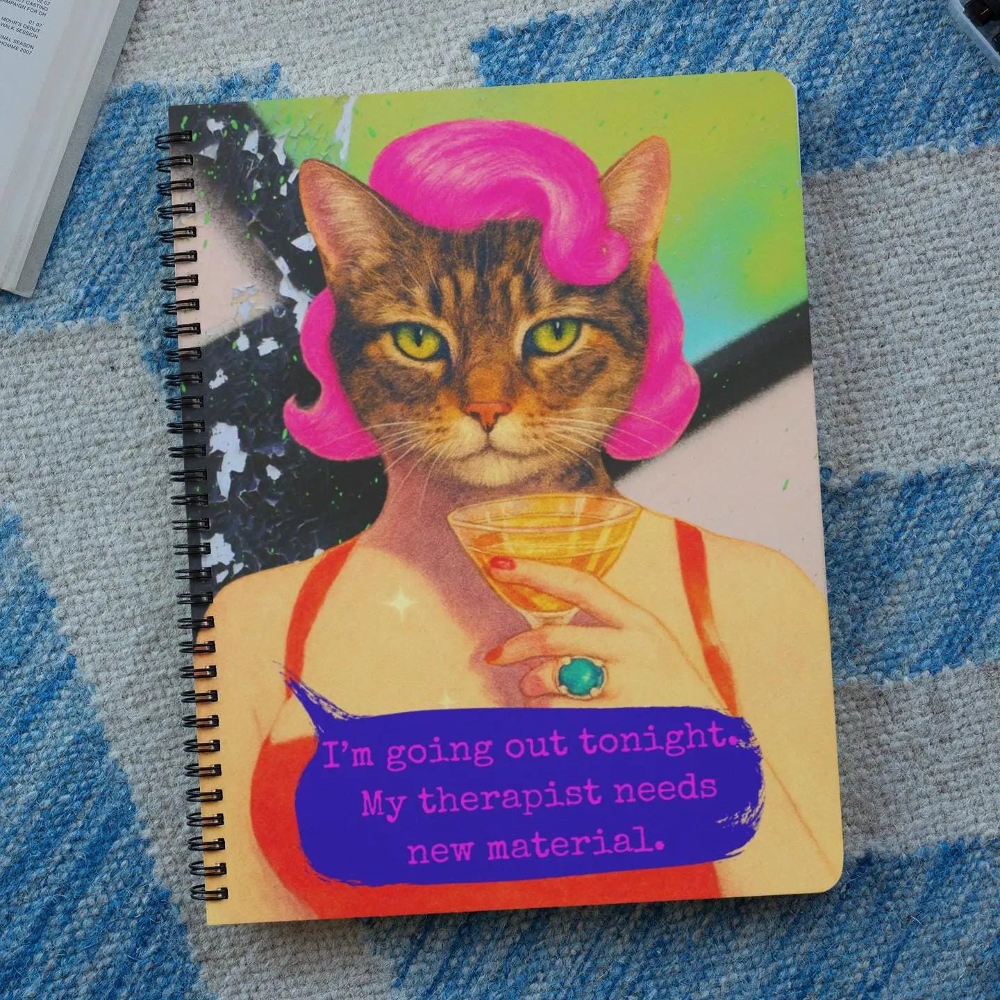 Notebook Spiral Sarcastic Cat Quote: I'M GOING OUT TO NIGHT
