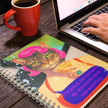 Notebook Spiral Sarcastic Cat Quote: I'M GOING OUT TO NIGHT