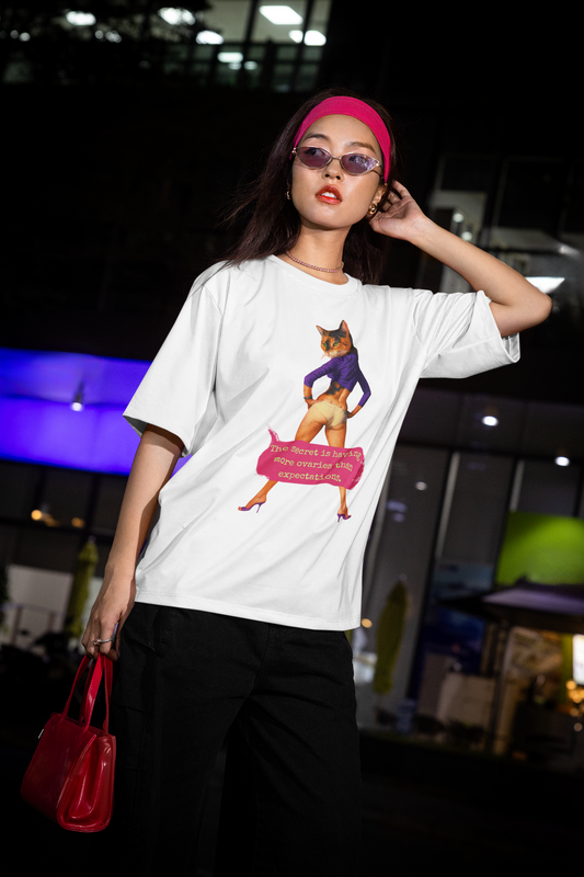 Feminist Quote T Shirt Oversized Cat Sarcastic