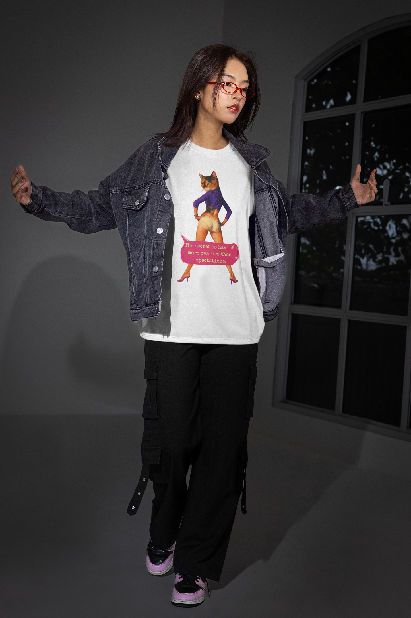Feminist Quote T Shirt Oversized Cat Sarcastic