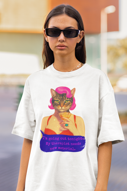 Sarcastic Oversized Shirt Therapist Quote Going Out Chaos