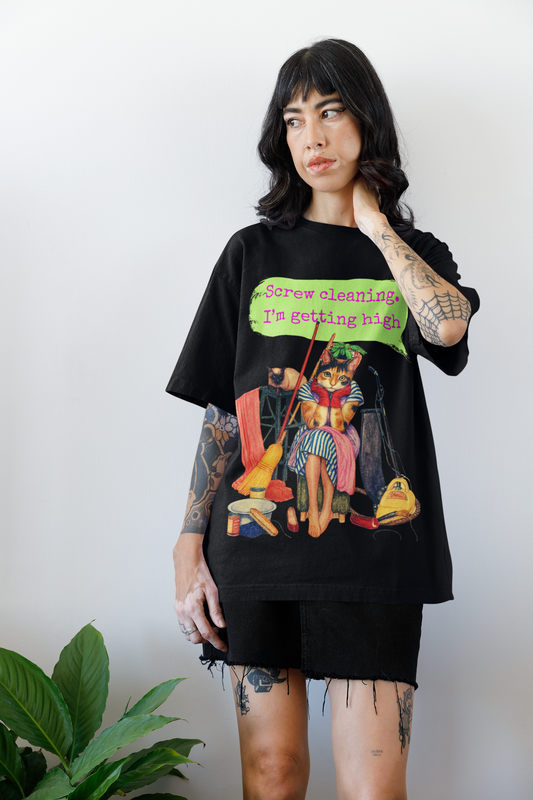 Dark Humor T Shirt Oversized Sarcastic Feminist Artwork