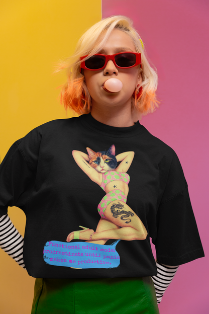 Sarcastic Oversized T Shirt Dark Humor Procrastination Feminist