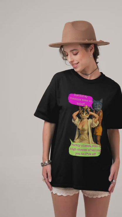 Oversized Sarcastic T Shirt Unique Dark Humor Feminist Art