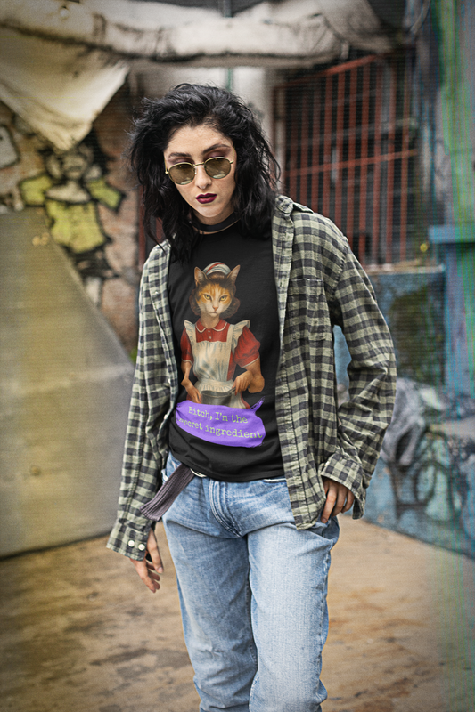 Cynical Oversized T Shirt Cat Illustration Quote Sarcastic