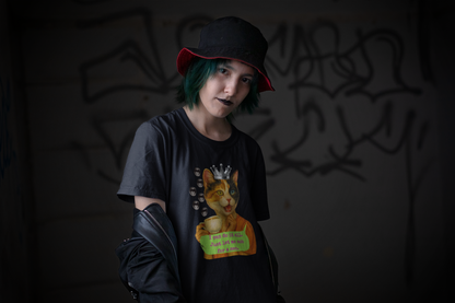 Shirt Oversize Cat Illustration Sarcastic Quote Feminist Humor