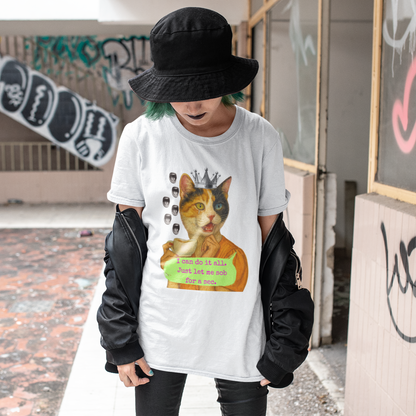 Shirt Oversize Cat Illustration Sarcastic Quote Feminist Humor